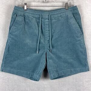 C&C California Shorts Mens M Blue Corduroy Pull On Drawstring Summer Beach Surf